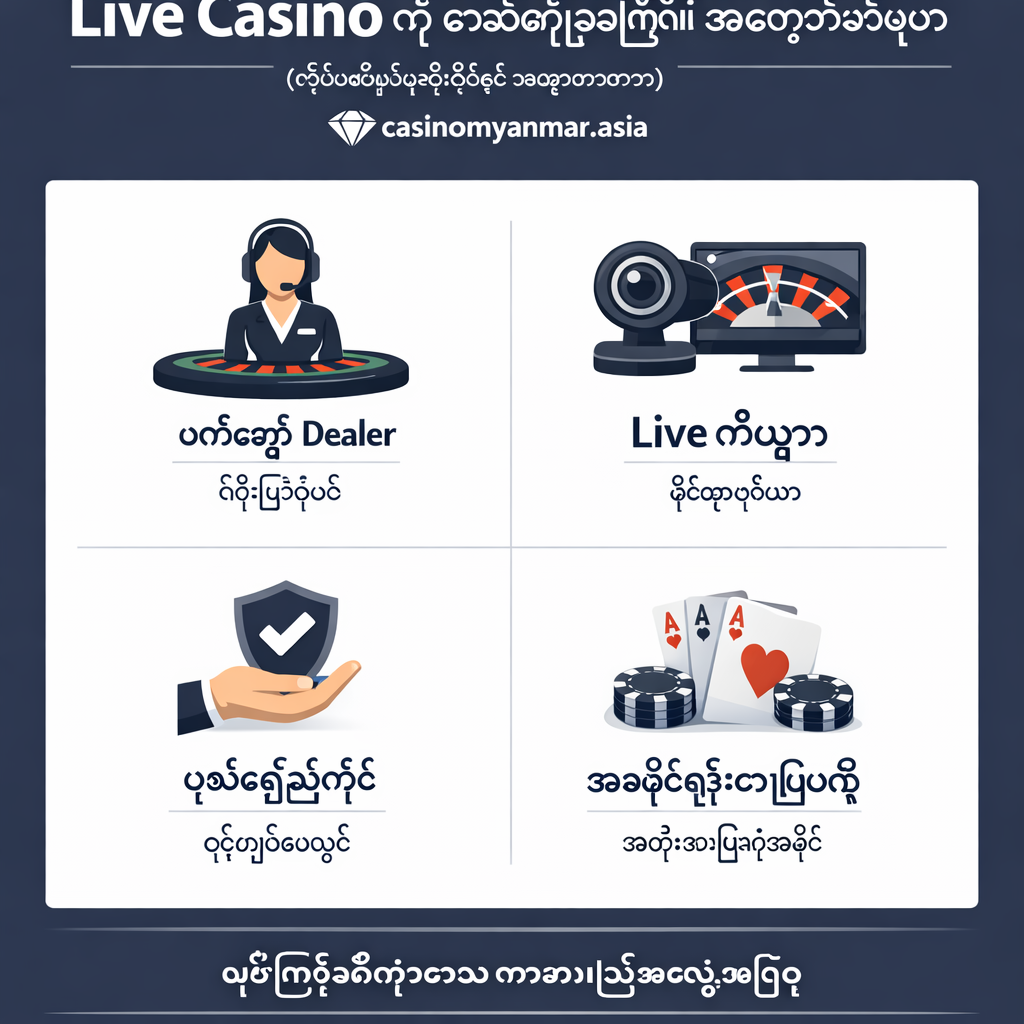 Live Casino ကို ရွေးချယ်ရခြင်း၏ အဓိက အားသာချက်များ (လိမ်လည်မှုမရှိခြင်း အထောက်အထား)